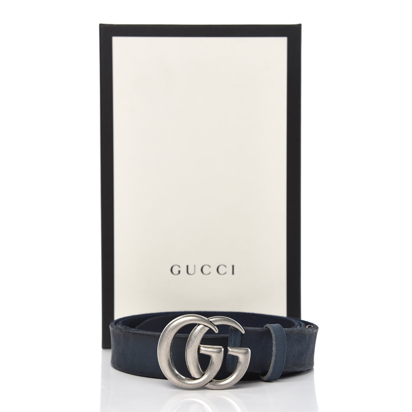 Cuoio Toscano Nickel Double G 30mm Belt 90 36 Blue
