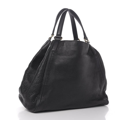 Gucci Pebbled Calfskin Medium Soho Shoulder Bag Black 3 of 12