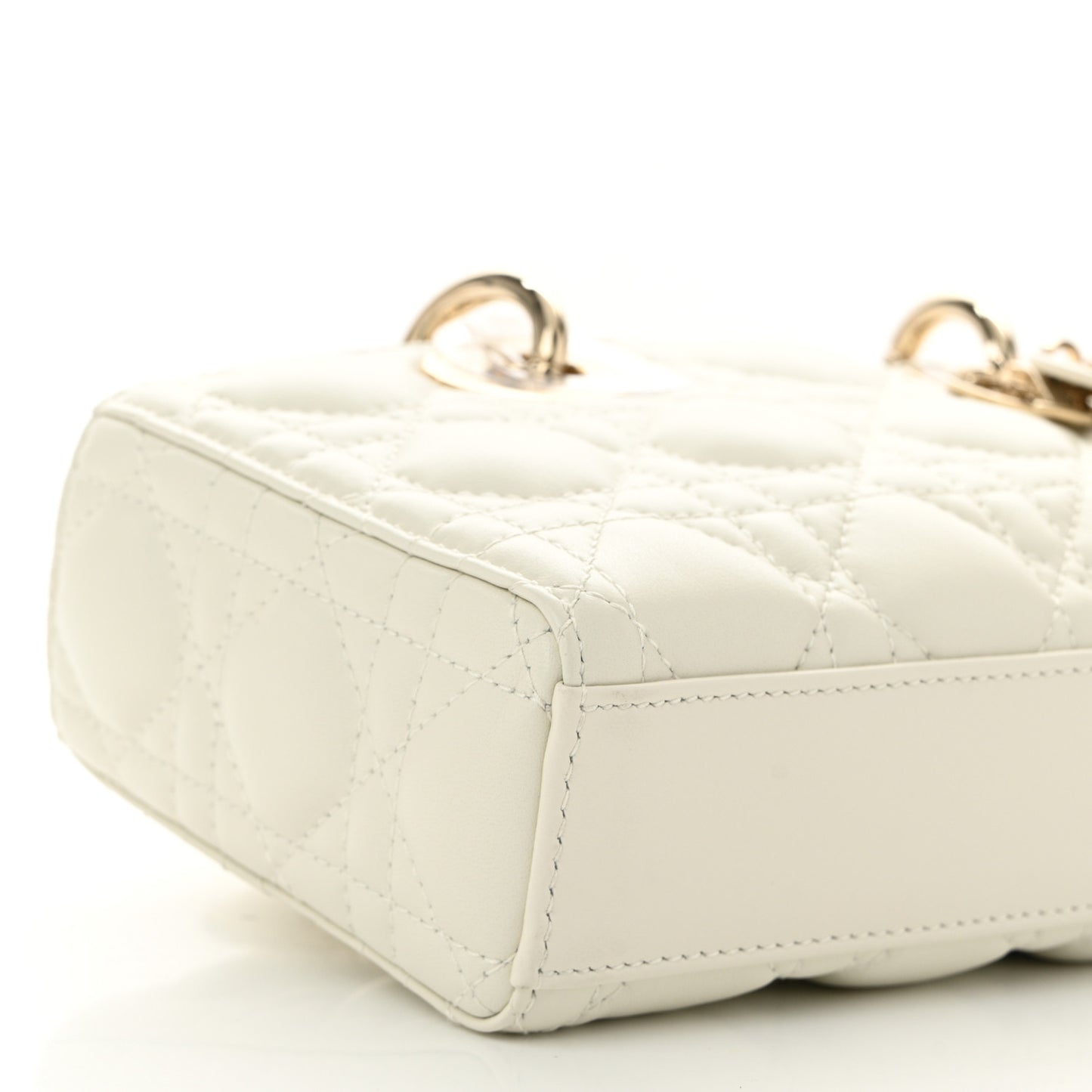 Lambskin Cannage Small Lady D-Joy Latte