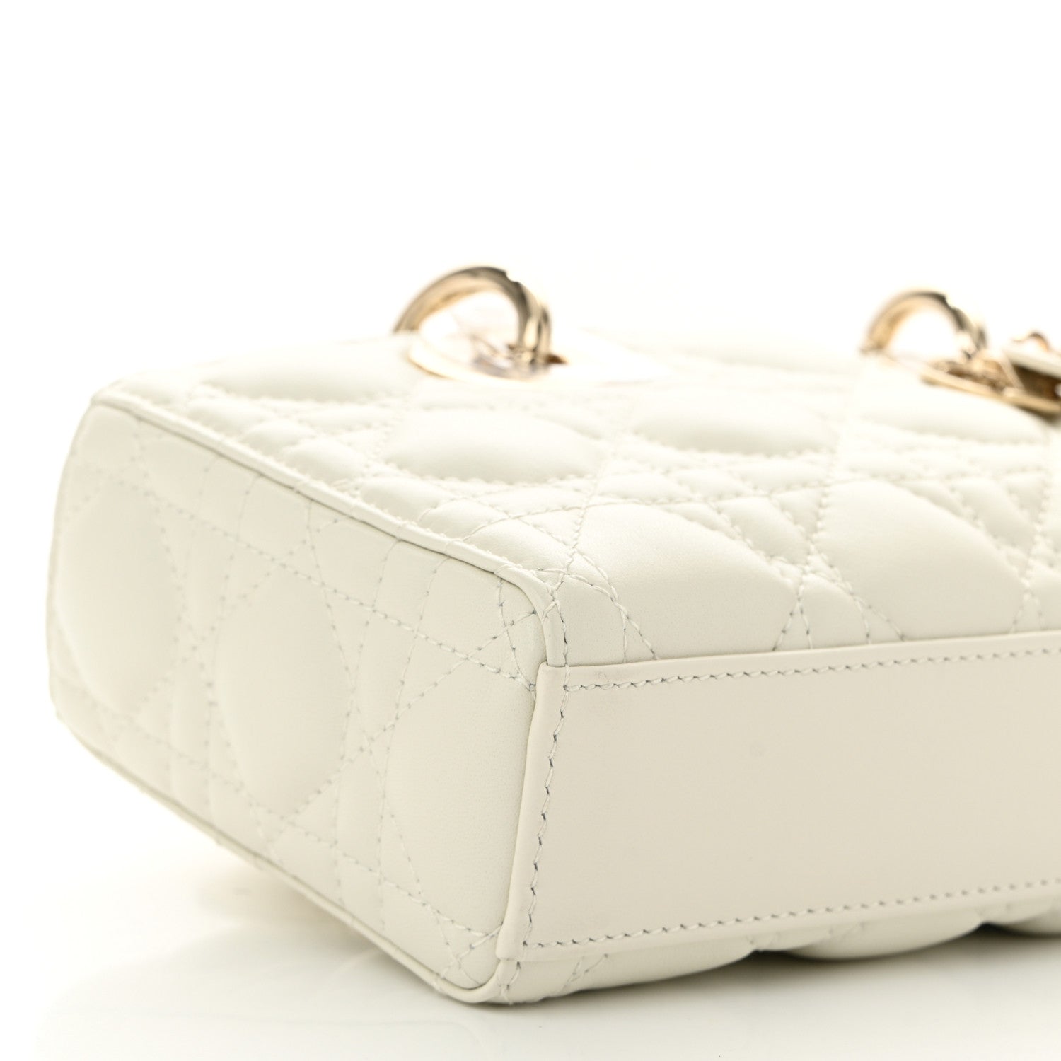Christian Dior Lambskin Cannage Small Lady D-Joy Latte 9 of 10