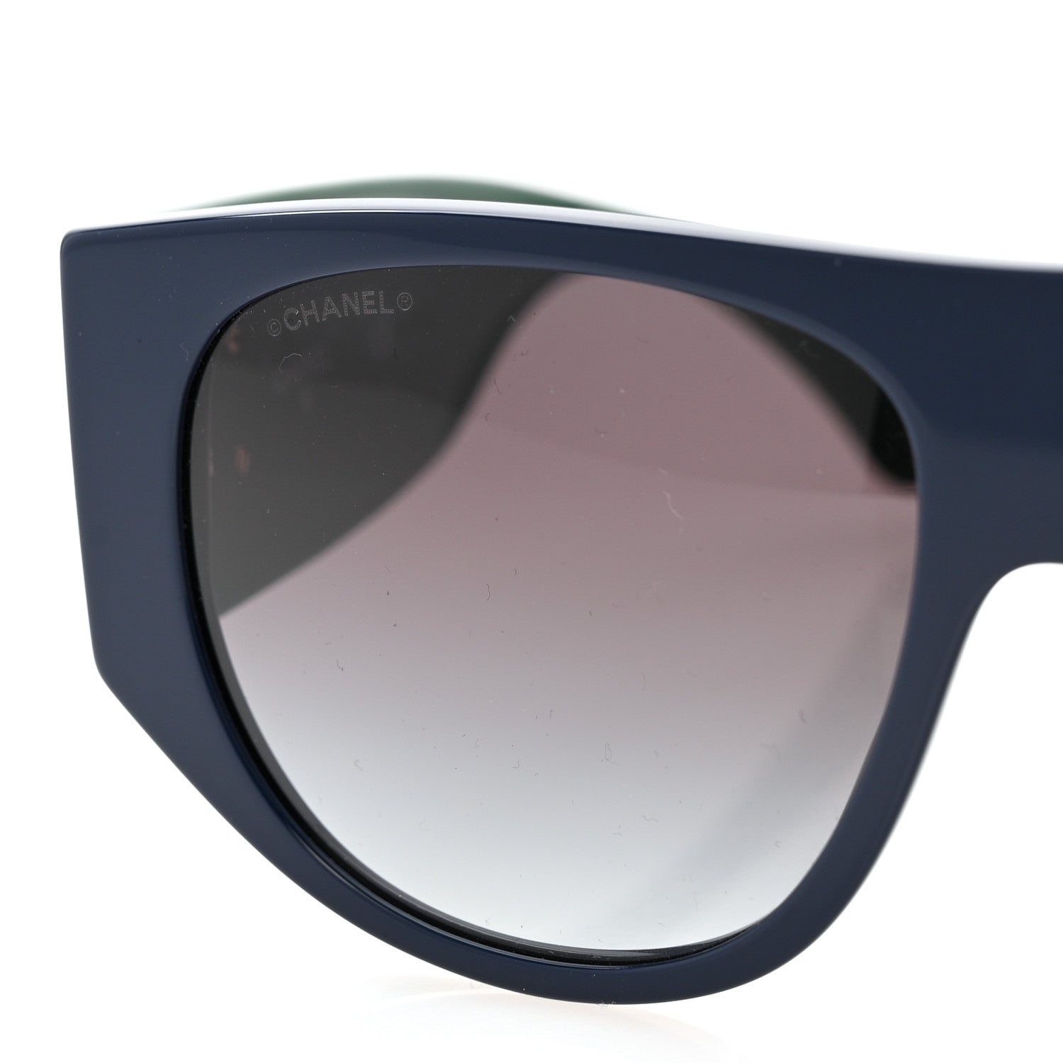 Chanel Acetate Quilted CC Pilot Sunglasses 71465A Blue Green 7 of 8