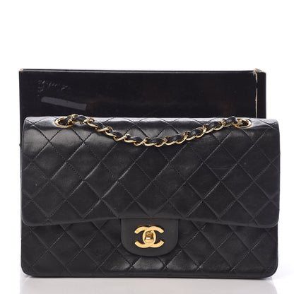 Chanel Lambskin Quilted Medium Double Flap Black 19 of 19