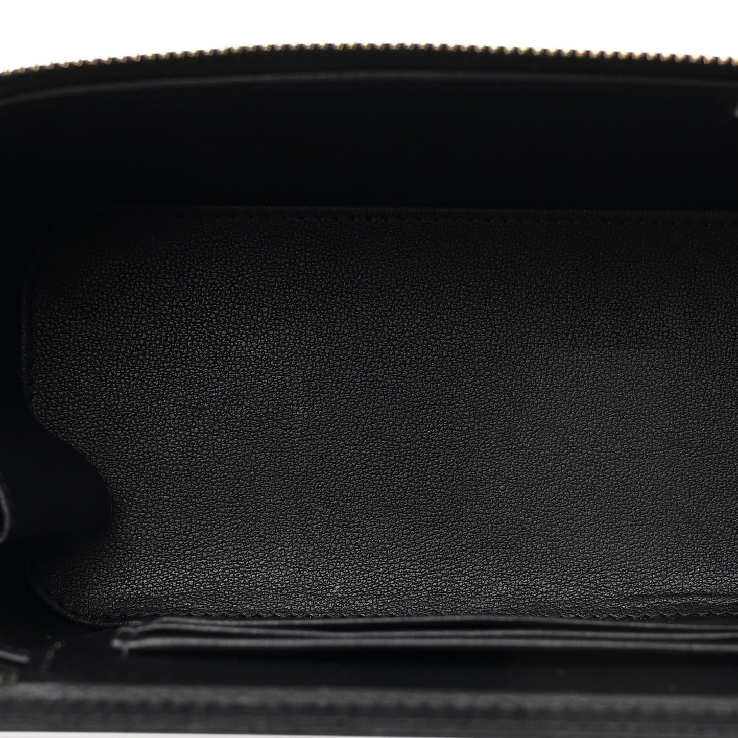Lambskin Quilted Small Top Handle Vanity Case With Chain Black