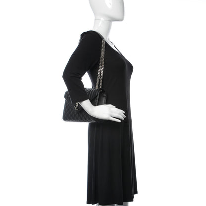 Saint Laurent Grain De Poudre Textured Mixed Matelasse Triquilt Medium Monogram Satchel Black 2 of 8