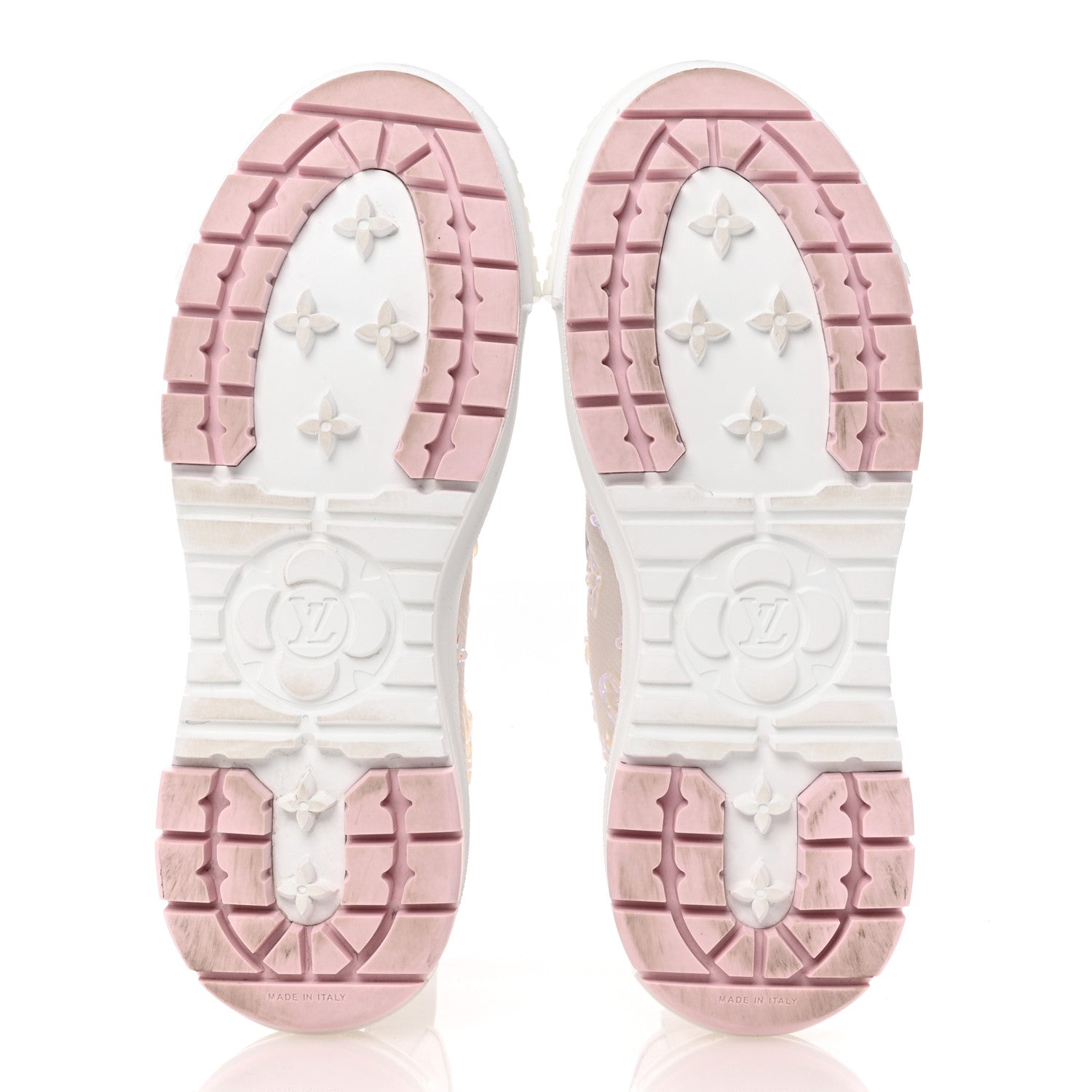 Louis Vuitton Iridescent Technical Mesh Monogram LV Squad Sneaker Boots 38.5 Rose Clair 7 of 12