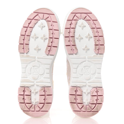 Louis Vuitton Iridescent Technical Mesh Monogram LV Squad Sneaker Boots 38.5 Rose Clair 7 of 12