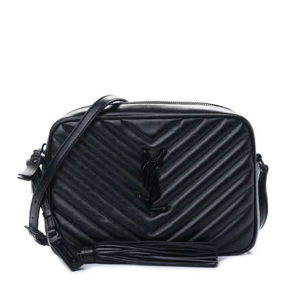 Saint Laurent Calfskin Matelasse Monogram Lou Camera Bag Black 1 of 9