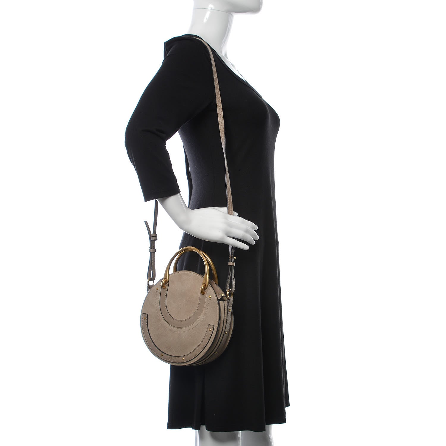 Chloe Calfskin Suede Small Pixie Bag Motty Grey 2 of 13
