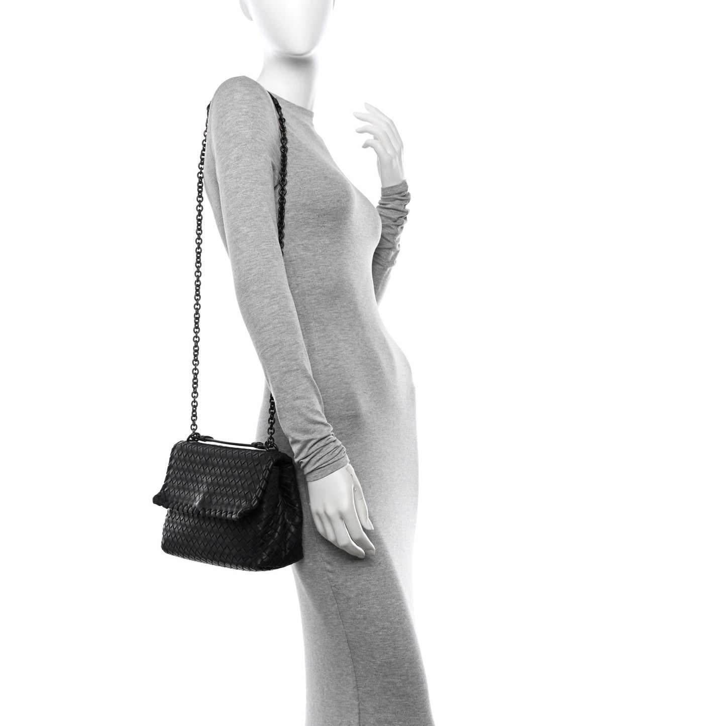 Nappa Intrecciato Small Olimpia Bag Black