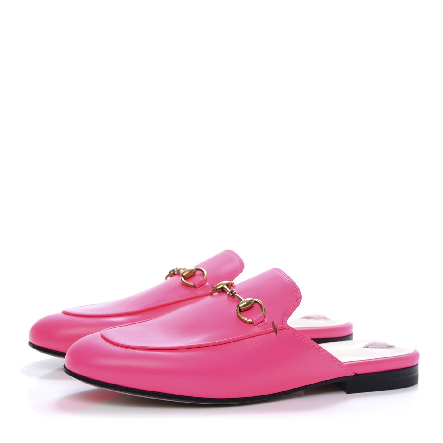 Calfskin Womens Princetown Slippers 37 Fuxia Fluo