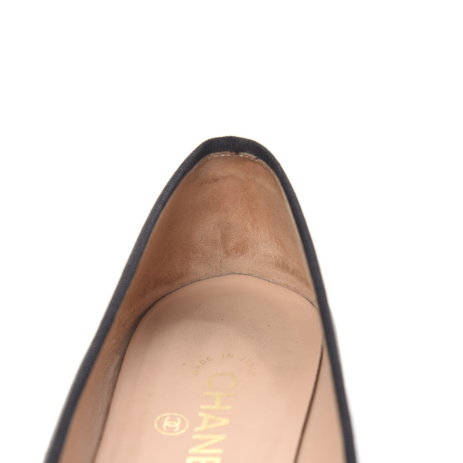 Chanel Lambskin Patent CC Cap Toe Ballerina Flats 38.5 Black 16 of 20