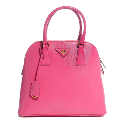 Prada Saffiano Vernice Round Dome Tote Begonia 1 of 11