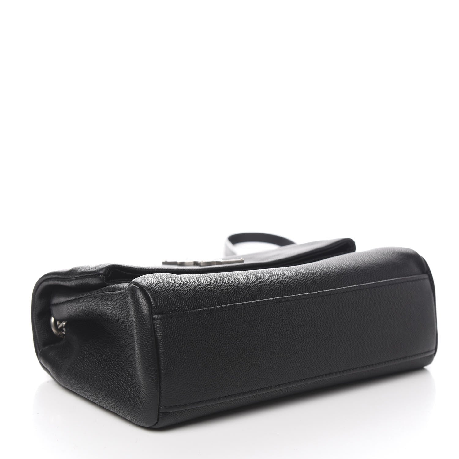 Saint Laurent Grain De Poudre Small West Hollywood Monogram Fold-Over Bag Black 3 of 11