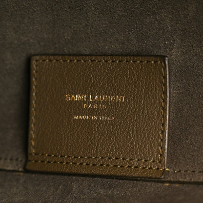 Saint Laurent Calfskin Large Shopping Tote Kaki 7 of 11