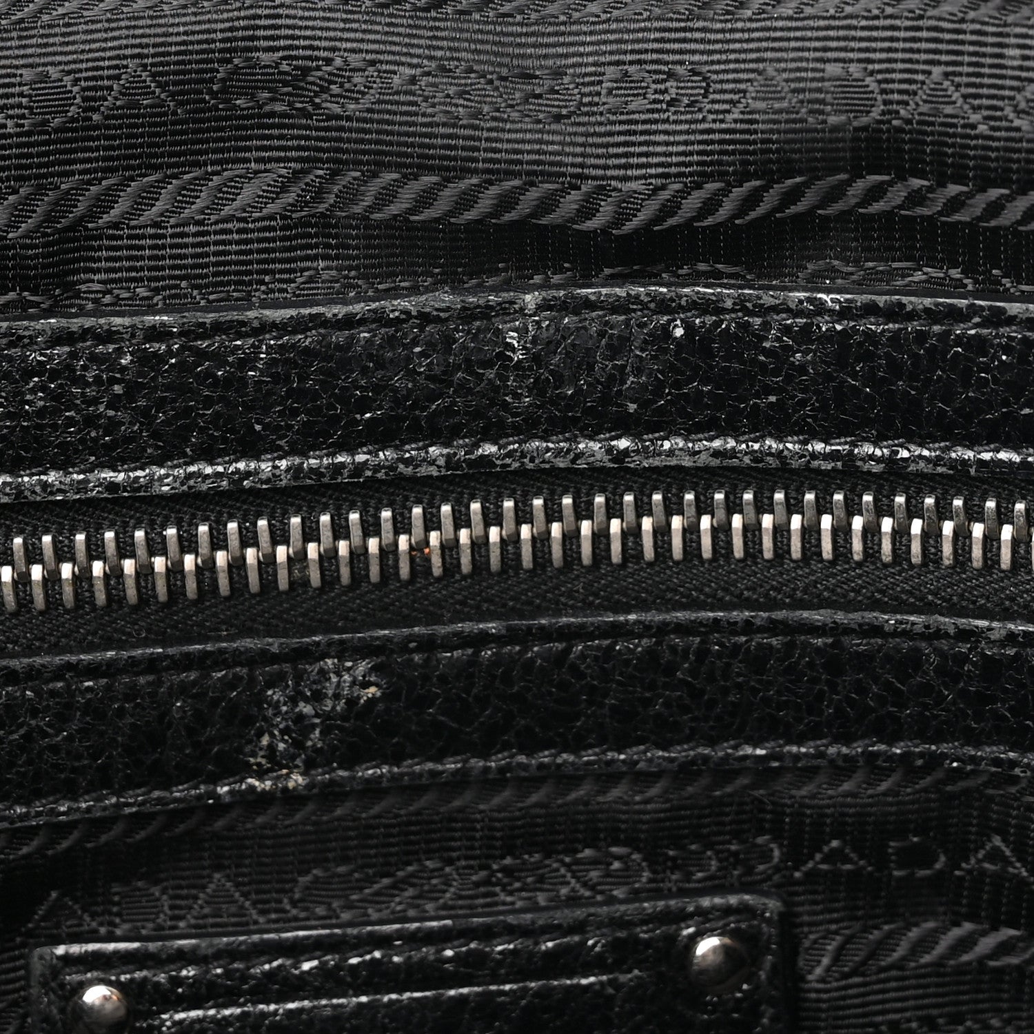 Prada Nylon Quilted 24H Satchel Black 10 of 15