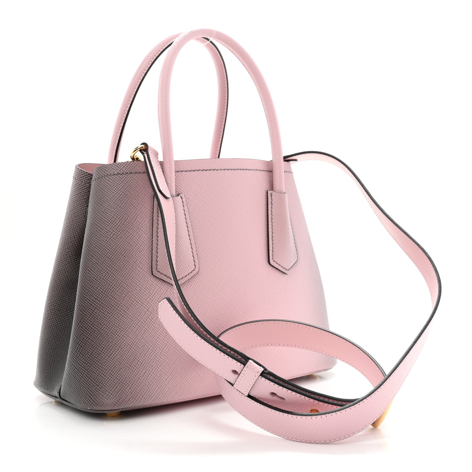 Prada Saffiano Cuir Mini Double Bag Alabastro 3 of 9