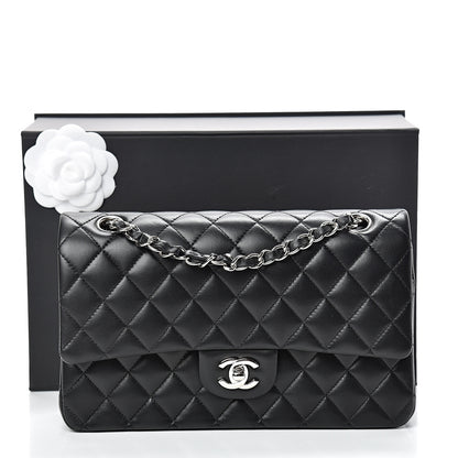 Chanel Lambskin Quilted Medium Double Flap Black 13 of 13