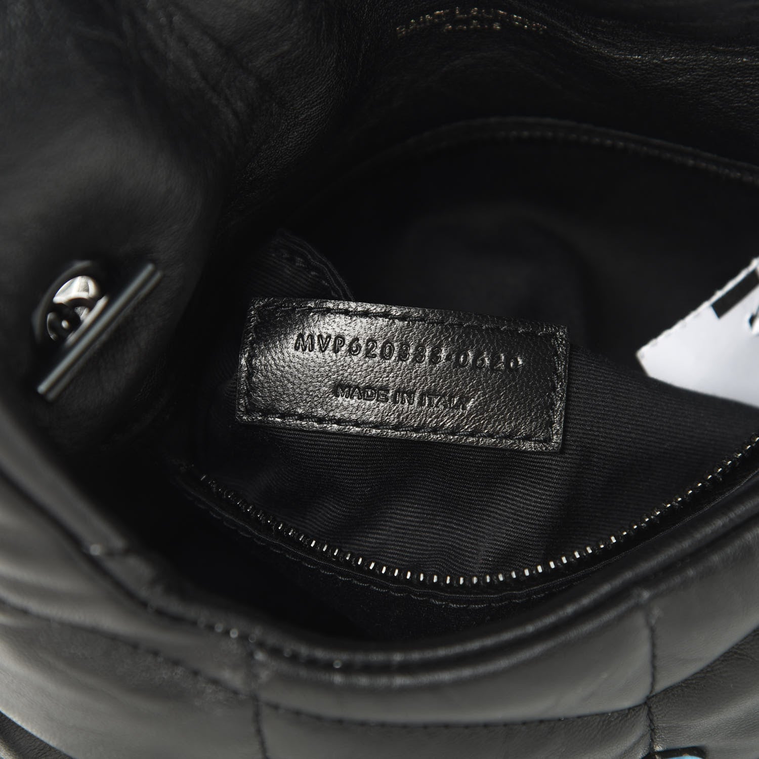 Saint Laurent Lambskin Quilted Toy Loulou Puffer Monogram Chain Satchel Black 7 of 10