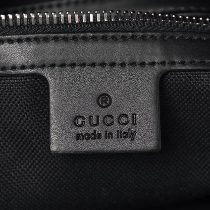 Gucci GG Supreme Monogram Appia Calfskin Web Flat Messenger Bag Black Grey 6 of 12