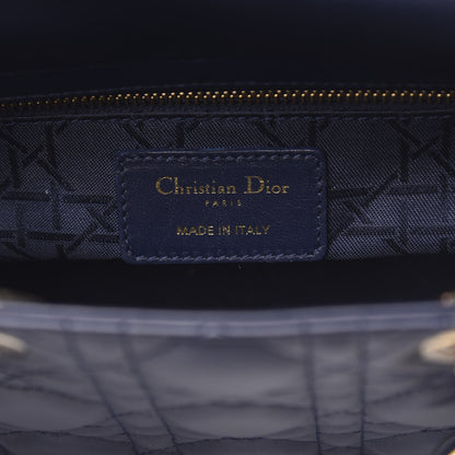 Christian Dior Lambskin Cannage Small Lucky Badges My Lady Dior Navy 6 of 11
