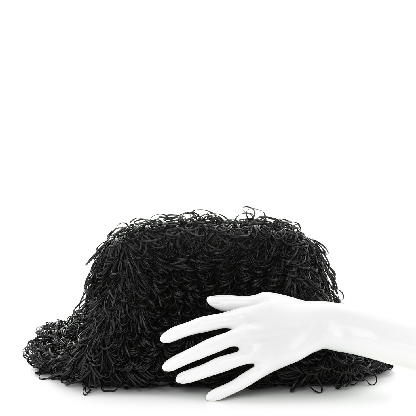 Lambskin The Sponge Pouch Clutch Black