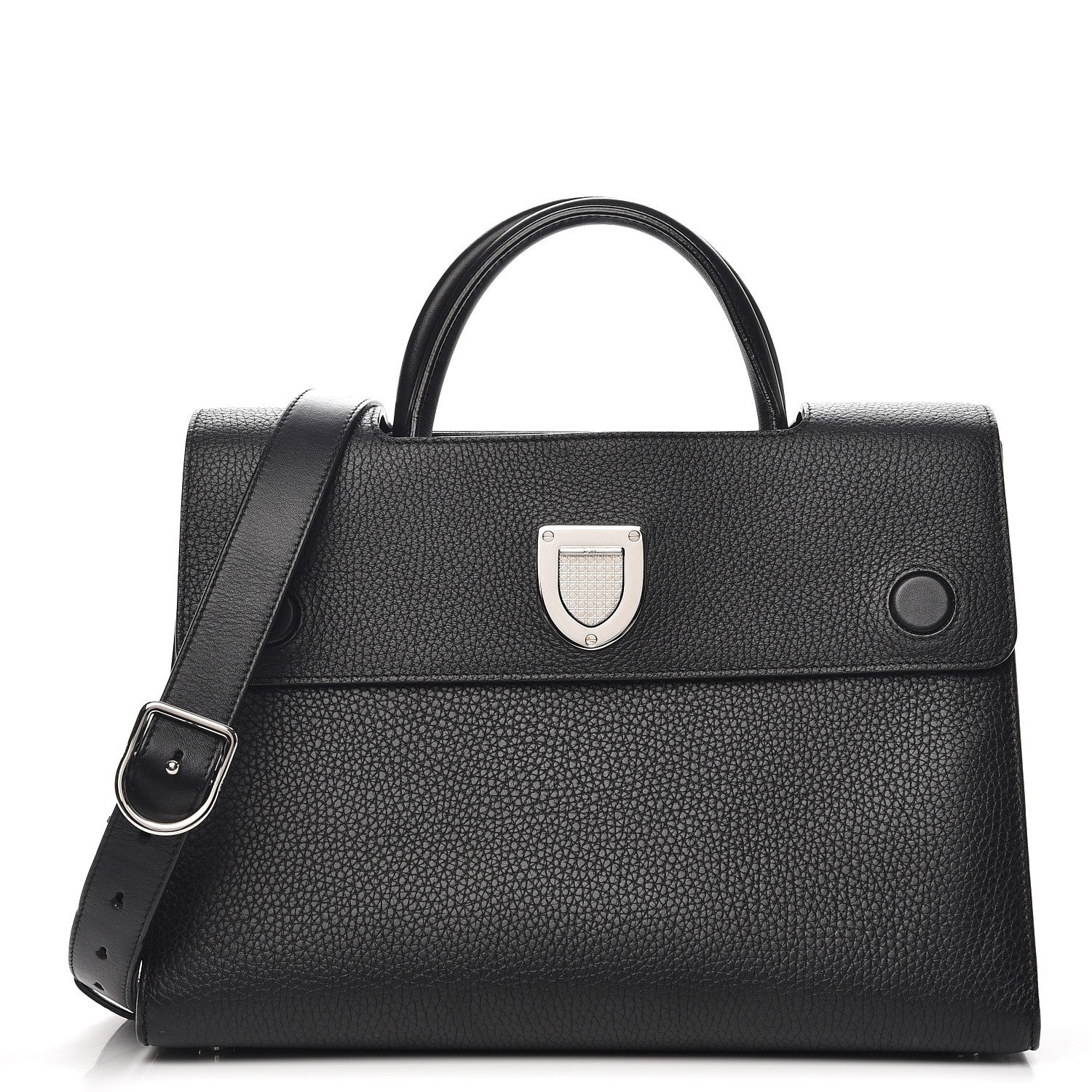 Christian Dior Grained Calfskin Medium Diorever Flap Black 1 of 7