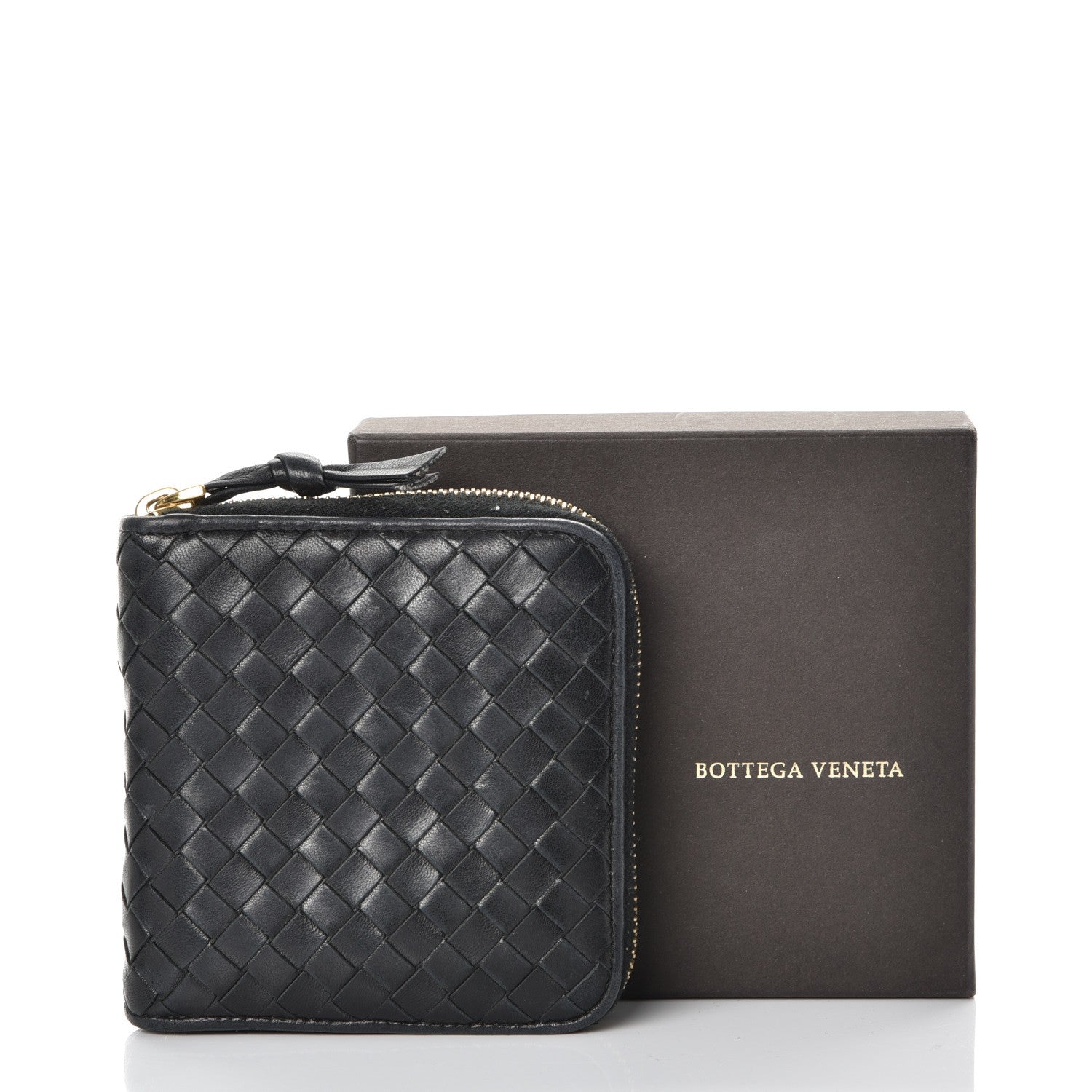 Bottega Veneta Nappa Intrecciato Zip Around Compact Wallet Nero Black 11 of 11
