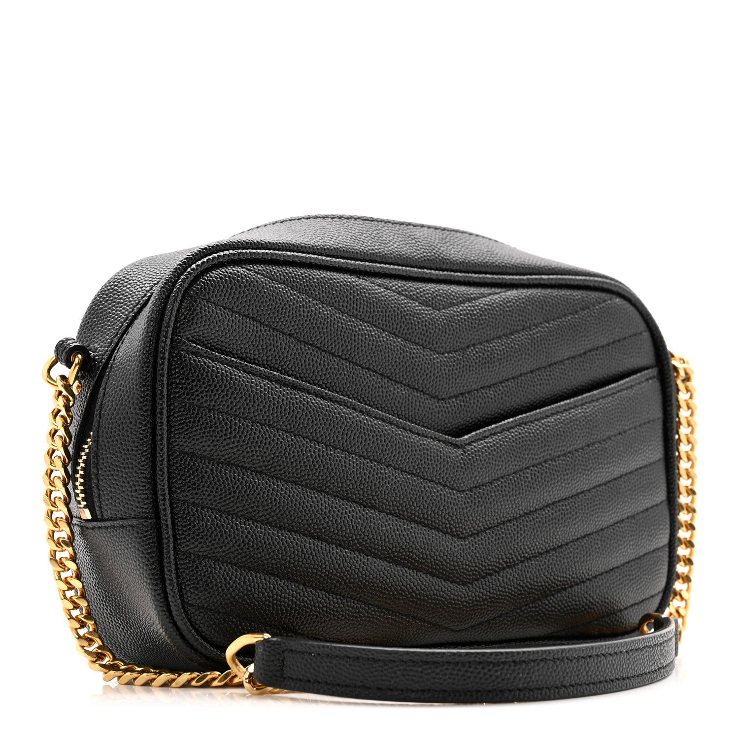 Saint Laurent Grain De Poudre Matelasse Monogram Mini Lou Camera Bag Black 3 of 12