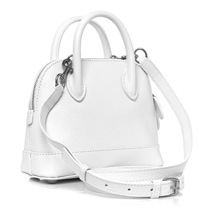 Balenciaga Grained Calfskin XXS Ville Top Handle Bag White Black 3 of 8