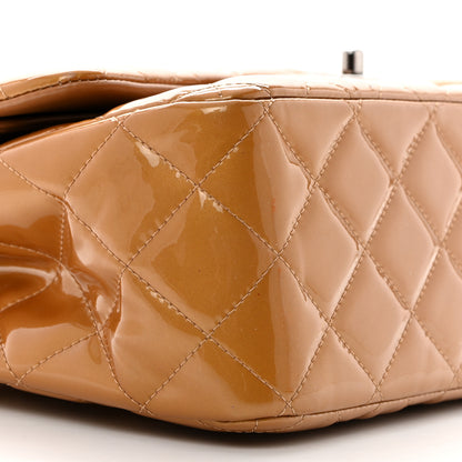 Chanel Patent Quilted Jumbo Double Flap Light Brown 9 of 11