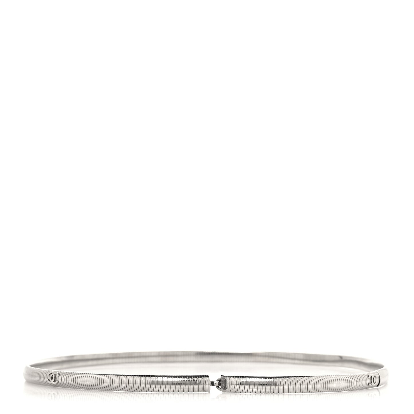 Metal CC Snake Belt Silver