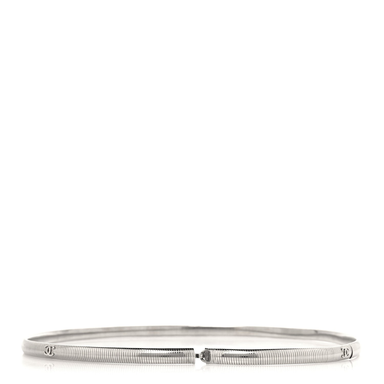 Chanel Metal CC Snake Belt Silver 2 of 5