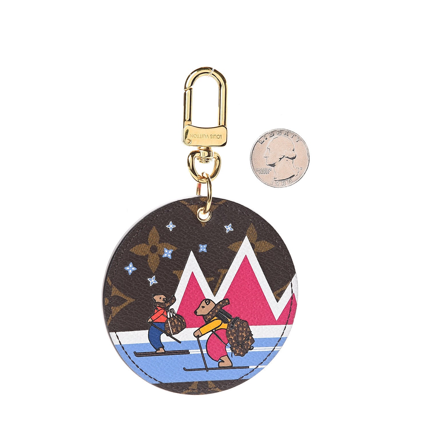 Louis Vuitton Monogram 2018 Christmas Animation Bears Bag Charm Key Ring 2 of 3