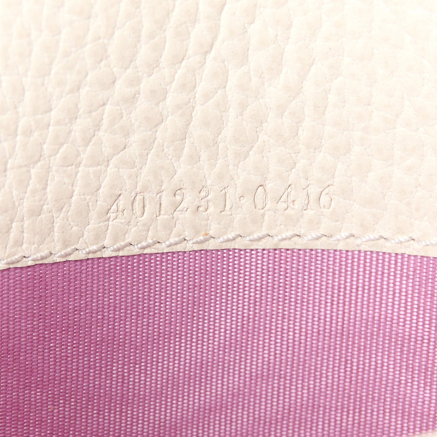 Dollar Calfskin Mini Dionysus Chain Wallet Mystic White