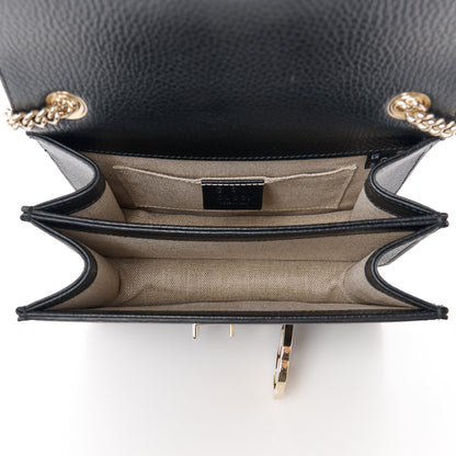 Gucci Dollar Calfskin Small Interlocking G Shoulder Bag Black 5 of 12