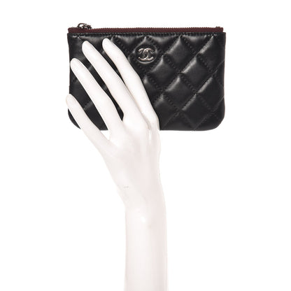Chanel Lambskin Quilted Small Cosmetic Case Black 2 of 8