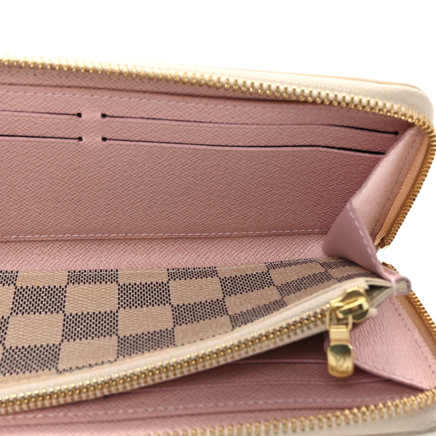 Louis Vuitton Damier Azur Clemence Wallet Rose Ballerine 5 of 6