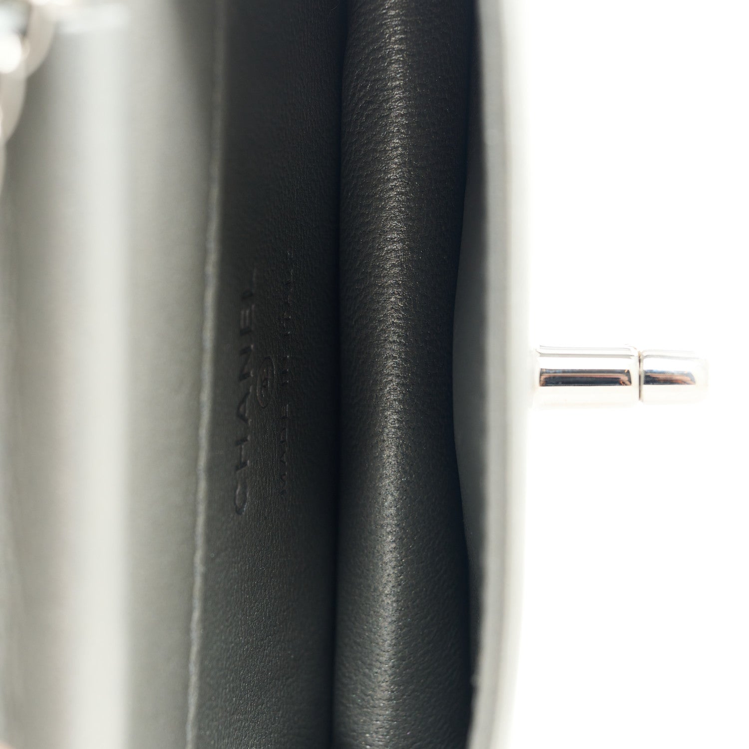 Chanel Metallic Lambskin Crystal Quilted Mini Chain Belt Bag Silver 5 of 11