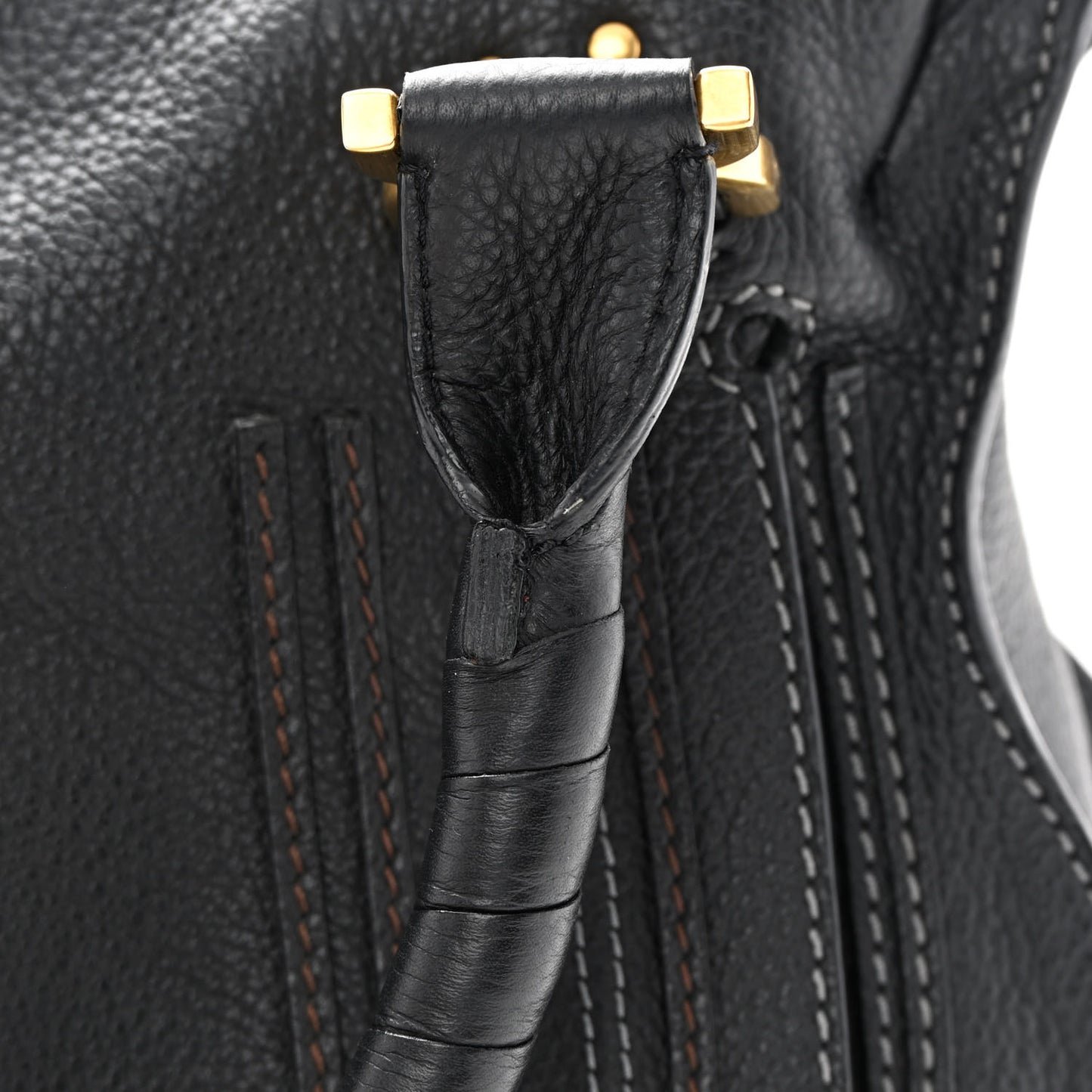 Calfskin Medium Marcie Satchel Black