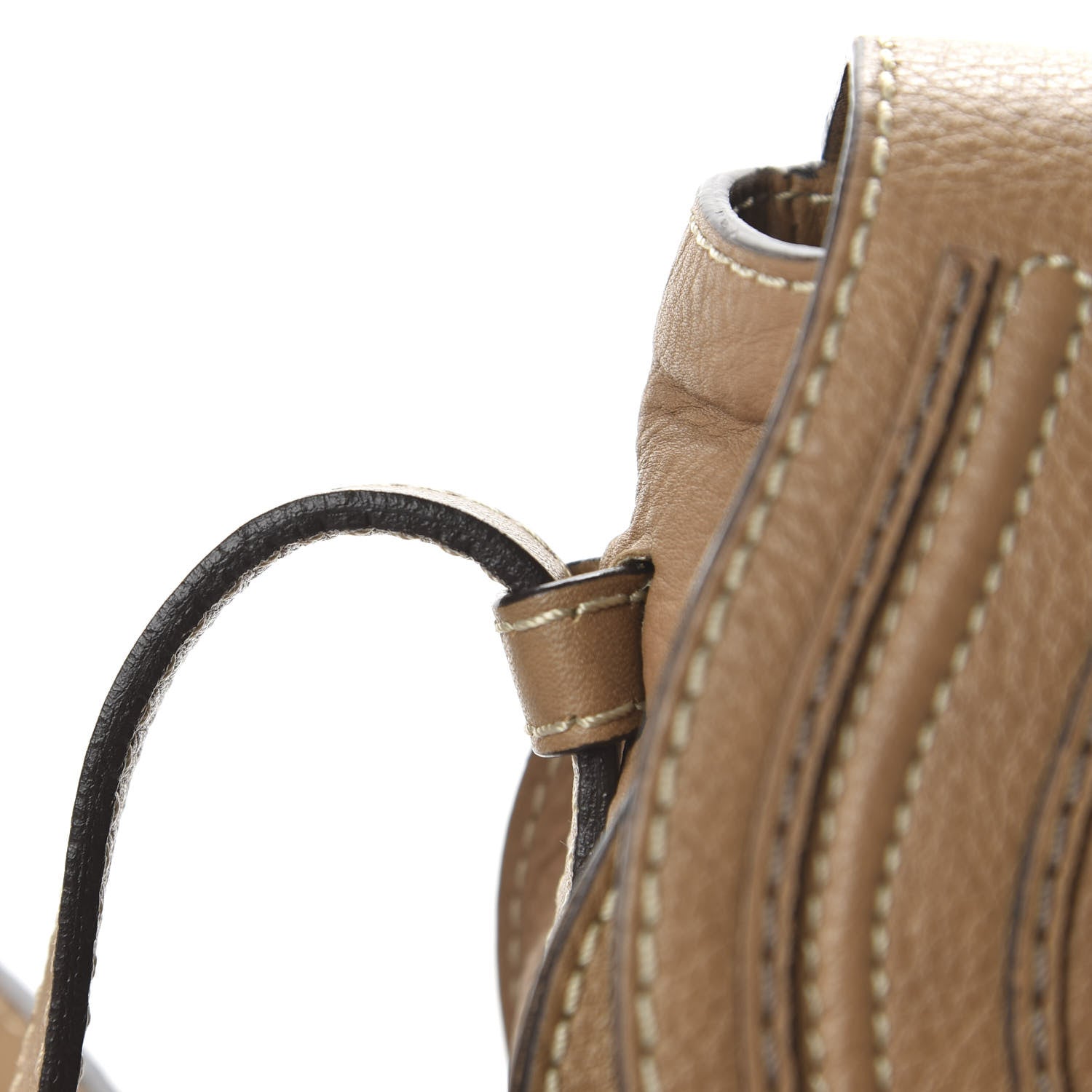 Chloe Calfskin Mini Marcie Round Crossbody Bag Nut 10 of 13