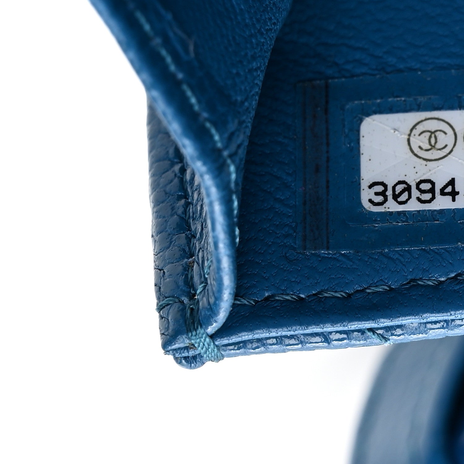 Chanel Caviar Quilted Airpods Pro Holder Belt Blue 6 of 7