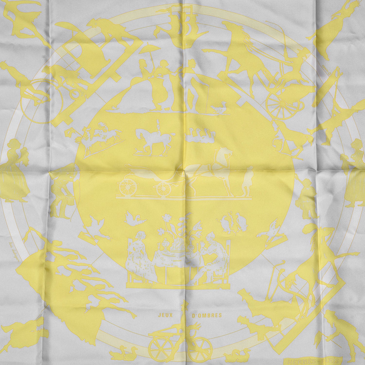 Hermes Silk Jeux D'ombres Scarf 90 1 of 5