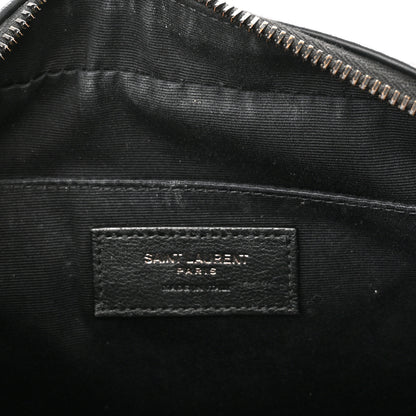 Saint Laurent Calfskin Matelasse Monogram Monochrome Lou Camera Bag Black 6 of 11