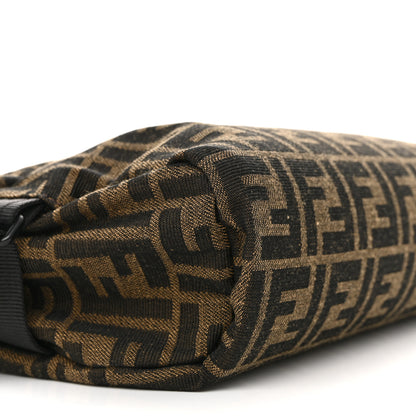 Fendi X FRGMT Fabric FF 1974 Embossed Belt Bag Tobacco Moro Black White 8 of 10