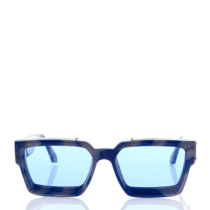 Louis Vuitton Acetate 1.1 Millionaires Sunglasses Z1560E Blue Marble 2 of 7