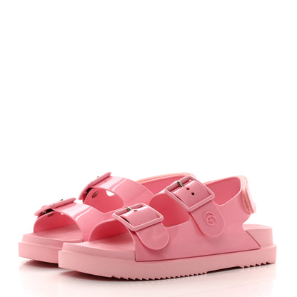 Gucci Rubber Mini Double G Womens Isla Dad Sandals 37 Wild Rose 3 of 7