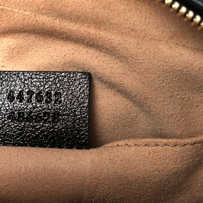 Gucci Monogram Matelasse Diagonal Small GG Marmont Chain Shoulder Bag Beige Black 7 of 11