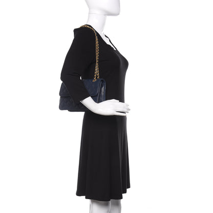 Chanel Caviar Quilted Medium Sweet Classic Flap Navy Blue 2 of 10