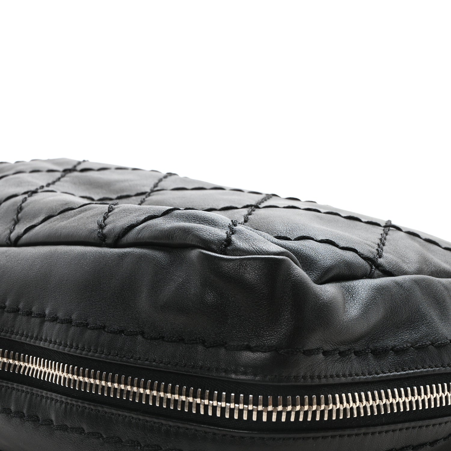 Chanel Lambskin Stitched Expandable Tote Black 10 of 10