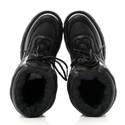 Gucci Nylon Calfskin GG Matelasse Lace Up Platform Ankle Boots 37 Black 2 of 10